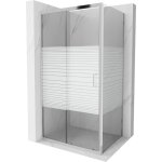 Mexen apia cabine de douche coulissante 120 x 70 cm, bandes, chrome - 840 - 120 - 070 - 01 - 20