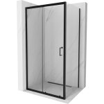 Mexen - apia cabine de douche coulissante 125 x 90 cm, transparente, noire - 840 - 125 - 090 - 70 - 00 ...