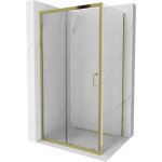 Mexen - apia cabine de douche coulissante 140 x 90 cm, transparent, dore - 840 - 140 - 090 - 50 - 00 ...