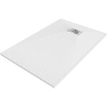 Mexen - bac � douche hugo rectangulaire smc 110 x 80 cm, blanc, cache inox - 42108011 - x