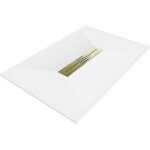 Mexen - bac de douche toro rectangulaire smc 100 x 80 cm, blanc, bonde dor�e - 43108010 - g