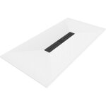 Mexen - bac de douche toro rectangulaire smc 160 x 80 cm, blanc, cache noir - 43108016 - b