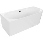 Mexen - baignoire mia d'angle gauche freestanding 180 x 80 cm, blanche, trop plein noir - 52691808000l ...