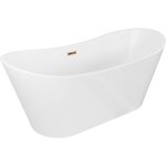 Mexen - baignoire montana autoportante 170 x 80 cm, blanc, �vacuation en or rose - 52011708000 - 60