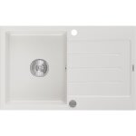 Bruno �vier en granit � 1 cuve avec �gouttoir 795 x 495 mm, blanc - 6513791010 - 20 - mexen