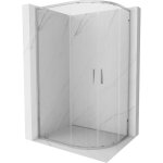 Mexen - cabine de douche asym�trique demi - ronde exo 90 x 80 cm, transparent, chrome - 8132 - 090 - ...