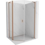 Mexen - cabine de douche asymétrique pentagonale mist l porte battante 80x90 cm, transparent, cuivre ... Mexen - cabine de douche asymétrique pentagonale mist l porte battante 80x90 cm, transparent, cuivre ...