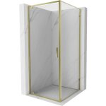 Mexen - cabine de douche battante exo 90 x 90 cm, transparente, or - 8181 - 090 - 090 - 50 - 00