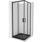 Mexen - cabine de douche carre rio 70 x 70 cm, transparente, noire + receveur flat, noir - 860 - 070 ...