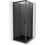Mexen - cabine de douche carre rio 80 x 80 cm, graphite, noir + receveur flat, noir - 860 - 080 - 080 ...