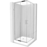 Mexen - cabine de douche carre rio 80 x 80 cm, transparent, chrome + receveur rio, blanc - 860 - 080 ...