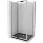 Mexen - cabine de douche coulissante apia 110 x 80 cm, transparent, chrome + receveur plat, noir - 840 ... Mexen - cabine de douche coulissante apia 110 x 80 cm, transparent, chrome + receveur plat, noir - 840 ...