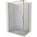 Mexen - cabine de douche coulissante exo 120 x 80 cm, transparent, dore - 8151 - 120 - 080 - 50 - 00 ...
