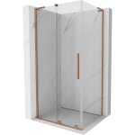 Mexen - cabine de douche coulissante velar l 120 x 80 cm, transparent, cuivre bross� - 871 - 120 - 080 ...