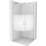Mexen - cabine de douche rio demi - circulaire 70 x 70 cm, rayures, chrome - 863 - 070 - 070 - 01 - 20 ...