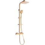 Mexen - cq62 ensemble de douche apparent avec pomme de douche et mlangeur thermostatique, or rose - ...