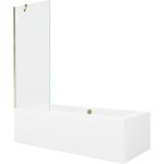 Mexen - cube baignoire rectangulaire 170 x 80 cm avec car�nage et paroi 1 battant 70 cm, transparent, ...