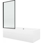 Mexen cube baignoire rectangulaire 180 x 80 cm avec habillage et paroi 1 volet 80 cm, motif noir - 550518080x9 ... Mexen cube baignoire rectangulaire 180 x 80 cm avec habillage et paroi 1 volet 80 cm, motif noir - 550518080x9 ...