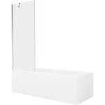 Mexen - cubik baignoire rectangulaire 160 x 70 cm avec revtement et paravent  1 vantail 70 cm, transparent, ...