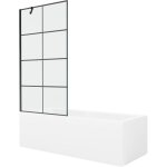 Mexen - cubik baignoire rectangulaire 160 x 70 cm avec tablier et paroi 1 - volet 90 cm, motif noir - ... Mexen - cubik baignoire rectangulaire 160 x 70 cm avec tablier et paroi 1 - volet 90 cm, motif noir - ...