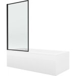 Mexen - cubik baignoire rectangulaire 170 x 70 cm avec cran 1 - volet 70 cm, motif noir fix - 550317070x93070 ...