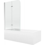 Mexen - cubik baignoire rectangulaire 170 x 70 cm avec tablier et paroi de douche 2 volets 80 cm, transparent, ...