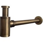 Mexen - demi - siphon rond pour lavabo, bronze antique - 79950 - 30