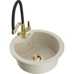 Mexen - diego �vier en granit 1 - bac avec mitigeur de cuisine duo, beige - 6512 - 69 - 671701 - 57 - ...