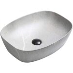 Mexen - editta lavabo de comptoir 49 x 37 cm, gris pierre - 21384962