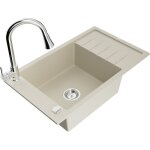 Mexen - elias évier en granit 1 bac avec égouttoir et robinet de cuisine elia, beige - 6511 - 69 - 670101 ... Mexen - elias évier en granit 1 bac avec égouttoir et robinet de cuisine elia, beige - 6511 - 69 - 670101 ...