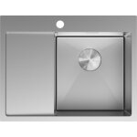 Mexen exar vier en acier inoxydable 1 bac avec gouttoir droit 620 x 480 mm, inox - 6432621005p - 01 ...