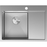 Mexen exar vier en acier inoxydable 1 bac avec gouttoir gauche 620 x 480 mm, inox - 6431621005l - 01 ...