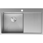Mexen exar vier en acier inoxydable 1 bac avec gouttoir gauche 780 x 480 mm, inox hc - 6433781010l ...