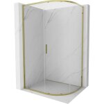 Mexen - exo cabine de douche arrondie coulissante 120 x 90 cm, transparent, dorée - 8131 - 120 - 090 ... Mexen - exo cabine de douche arrondie coulissante 120 x 90 cm, transparent, dorée - 8131 - 120 - 090 ...
