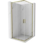 Mexen - exo cabine de douche carr�e coulissante 100 x 100 cm, transparent, dor�e - 8111 - 100 - 100 - ...