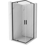 Mexen - exo cabine de douche carre pivotante 70 x 70 cm, transparent, noir - 8110 - 070 - 070 - 70 - ...