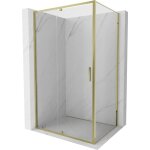 Mexen - exo cabine de douche pivotante 100 x 80 cm, transparent, dor� - 819 - 100 - 080 - 50 - 00
