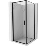 Mexen - exo cabine de douche pivotante 100 x 100 cm, transparent, noir - 817 - 100 - 100 - 70 - 00