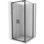 Mexen - exo cabine de douche pivotante 80 x 80 cm, transparent, noir - 8182 - 080 - 080 - 70 - 00