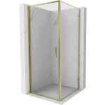 Mexen - exo cabine de douche pivotante 90 x 90 cm, transparent, dor - 817 - 090 - 090 - 50 - 00