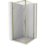 Mexen - exo cabine de douche pivotante 90 x 90 cm, transparent, or - 819 - 090 - 090 - 50 - 00