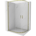 Mexen - exo cabine de douche semi - circulaire coulissante 90 x 80 cm, transparent, or - 8132 - 090 - ...