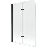 Mexen - felix �cran de baignoire � 2 ailes 80 x 140 cm, transparent, noir - 890 - 080 - 002 - 70 - 00 ...