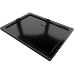 Mexen - flat receveur de douche rectangulaire slim 110 x 80 cm, noir, siphon noir - 40708011b