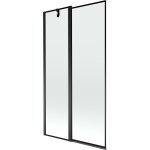 Mexen - flip �cran de baignoire 2 volets 100 x 150 cm, motif noir, noir - 894 - 100 - 101 - 70 - 70