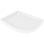 Mexen flow + receveur de douche demi - circulaire asym�trique gauche 100 x 90 cm, blanc brillant - 46q109010lh ...