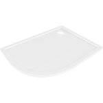 Mexen - flow receveur de douche demi - circulaire asym�trique slim droit 100 x 90 cm, blanc brillant ...