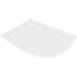 Mexen flow receveur de douche demi - circulaire asym�trique slim gauche 100 x 80 cm, blanc brillant - ...
