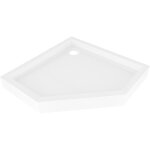 Mexen flow + receveur de douche pentagonal 100 x 100 cm, blanc brillant - 46p101010h