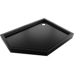 Mexen flow + receveur de douche pentagonal droit 100 x 90 cm, noir mat - 46p709010rh